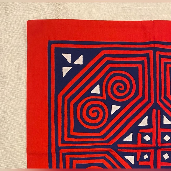 Vintage Hand Appliquéd Quilt pillow case w/ zipper Mola/Egyptian textile art - Picture 9 of 11